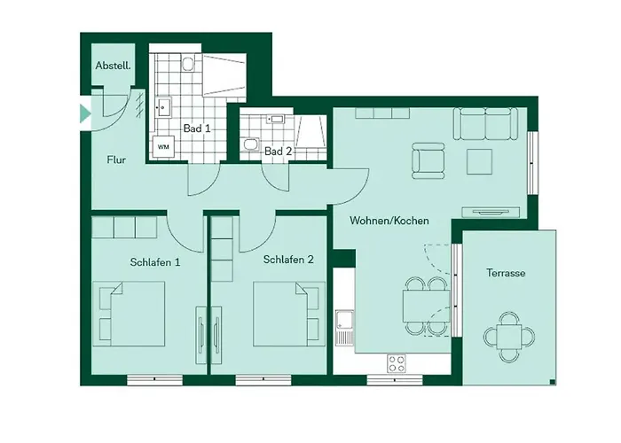 Apartamento Terrassenwohnung 